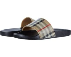 Burberry Kids Mini Furley Check Slide (Toddler/Little Kid)