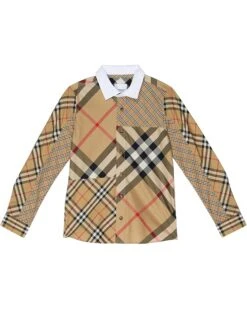 Burberry Kids Etienne Long Sleeve Check (Little Kids/Big Kids)